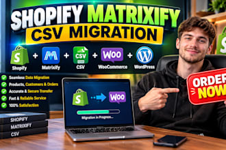 do shopify product matrixify CSV import and expert data migration