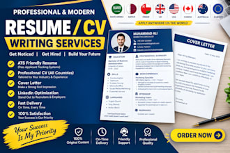 create an ats resume writing and professional cv design
