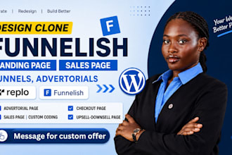 clone, copy funnelish sales funnel advertorial on funnelish