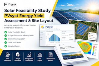 perform a solar feasibility study, pvsyst energy yield assessment and sit