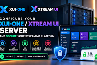configure xui one, xtream UI server and secure your streaming platform