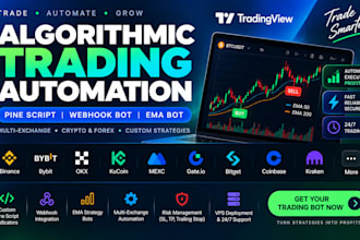 do multi exchange algorithmic trading automation pine script webhook bot ema bot