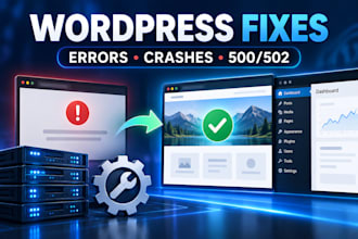 fix wordpress errors and site crashes