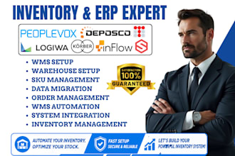 integrate inflow inventory peoplevox logiwa deposco korber wms shiphero tecsys