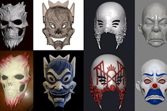 sculpt 3d print and paint ship custom 3d mask 3d helmet cosplay mask 3d armor