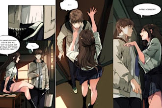 draw webtoon illustration manhwa comic webcomic comic page manga comic