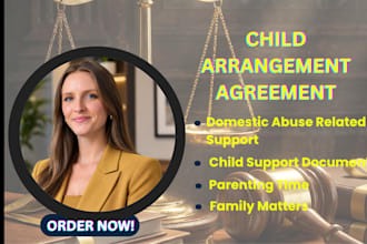 draft a child arrangement agreement and parenting plan to avoid court