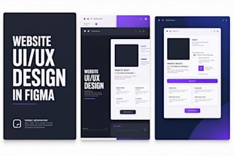 design a modern figma landing page template or website UI UX