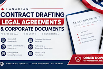canadian contracts drafting legal agreements and corporate document expert