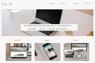 create a responsive website with HTML and CSS