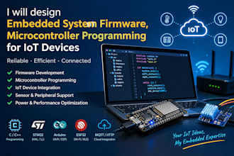 design embedded system firmware, microcontroller programming for iot devices