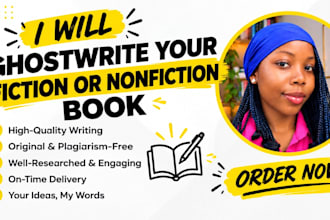 ghostwrite your fiction or nonfiction book as a professional ghost book writer