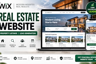 build a wix real estate website with property listings and lead generation