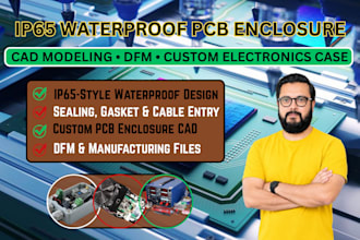 design ip65 waterproof pcb enclosure with cad modeling and dfm