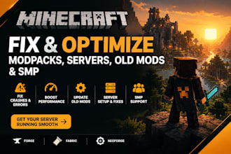 do minecraft developer fix optimize minecraft modpack server update old mods smp