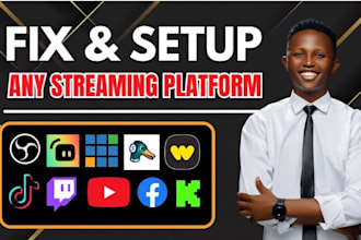 setup obs studio and fix obs streamlabs, vmix for twitch, youtube, kick, tiktok