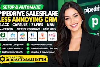 setup pipedrive salesflare less annoying crm slack capsule zapier n8n automation