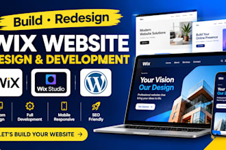 build wix website design redesign wix website development wix studio wordpress