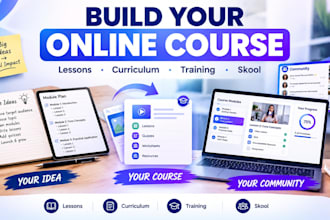 write complete online course creation, skool community manager, training program