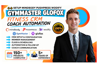 setup mindbody pushpress wodify gymmaster glofox fitness CRM coach automation