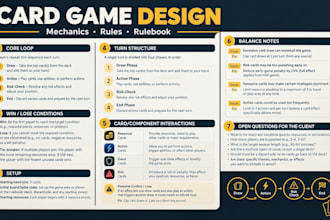 design your card game mechanics, tcg rules and board game rulebook