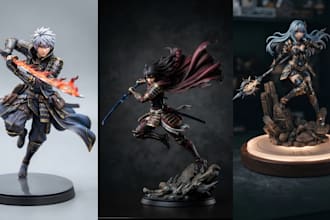 3d print and paint custom anime figure miniature painting statue stl resin print