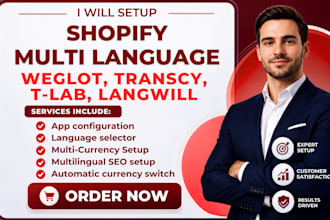 configure shopify multi language weglot transcy t lab langwill langshop hextom