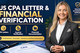 sign US CPA letter, CPA verification letter, proof of income letter