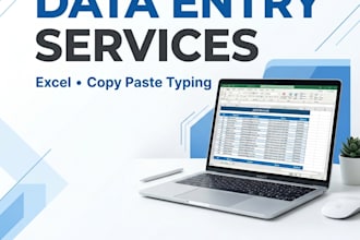 accurate data entry, typing and copy paste tasks