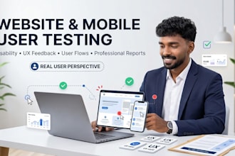 test you website or app and provide a UX feedback
