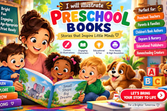 illustrate preschool books, toddler storybooks, kids picture books, kindergarten