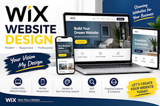 design wix website with logo and branding kit