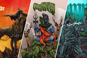 create a unique stoner illustration for album and merch