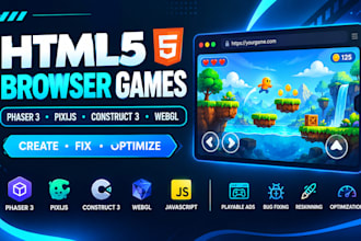 develop html5 browser game using pixijs phaser 3 construct 3 mugen webgl games