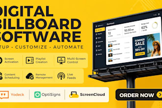design and create digital signage billboard software for ads screens and display