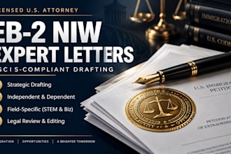draft a premium eb2 niw expert opinion letter for uscis