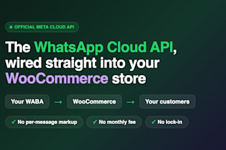 set up the whatsapp cloud API on your woocommerce store