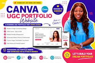 create canva ugc portfolio website in canva