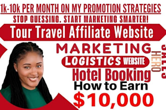 market logistics trucking website, promote tour travel affiliate hotel booking