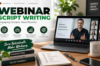 write a high converting webinar script for your business, course or offer