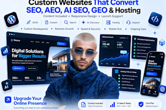 build responsive website including content and ai SEO GEO