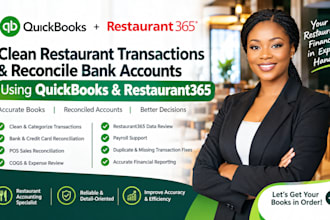 clean messy restaurant transactions bank reconciliation restaurant 365 quickbook