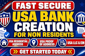 do USA bank account, proof of address, US llc for non residents US bank creation