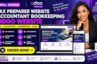 design tax preparer website accountant bookkeeping service odoo website