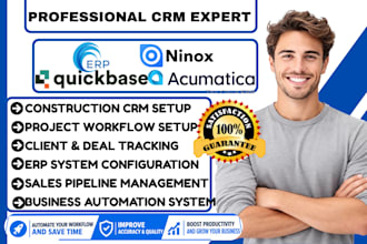 setup quickbase construction crm acumatica erp ninox sales pipeline management
