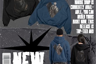 design eye catching streetwear fashion flyers for your clothing brand
