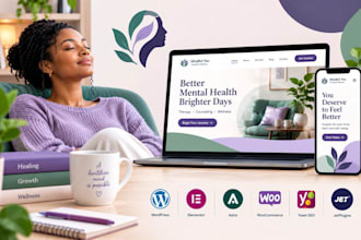 design therapy website mental health website therapy counseling wellness website