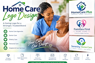 home care logo home care flyer brochure brand identity design