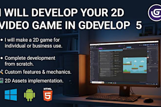 make a 2d game in gdevelop for you