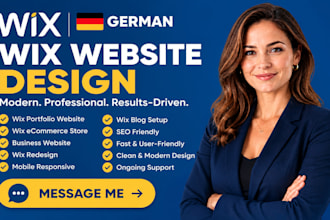 german wix website design wix portfolio website wix ecommerce store